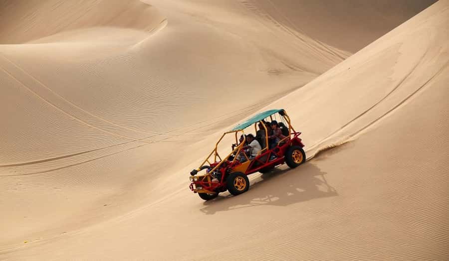 From Lima: Paracas and Huacachina Oasis Full Day Guided Tour - Huacachina at sunset: the oasis and the dune rush