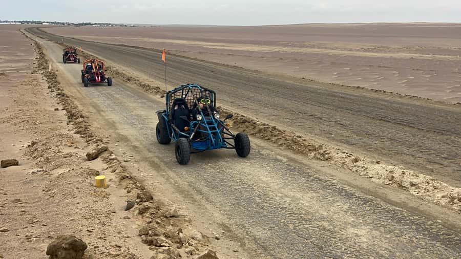 Mini Buggy GO KART in Paracas National Reserve - Stop at Yumaque Beach: Calm Water Against Desert Backdrops