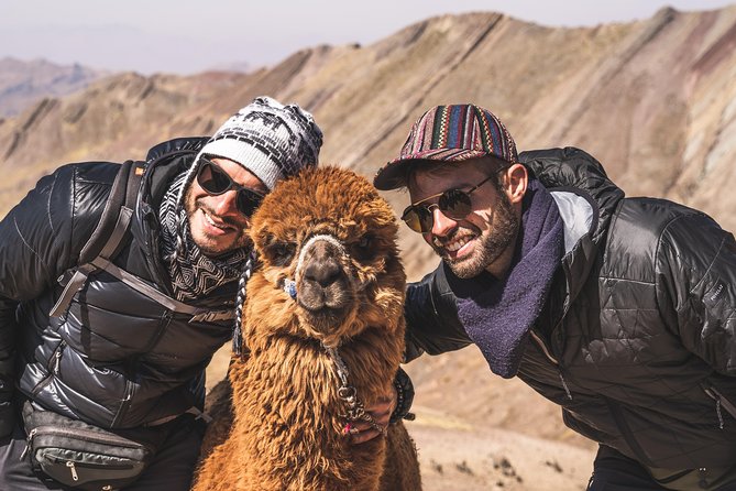 Private Palccoyo Rainbow Hike Without the Crowds - Reaching the main viewpoint: alpaca/llama walk, three rainbow mountains, red valley